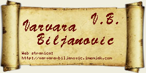 Varvara Biljanović vizit kartica